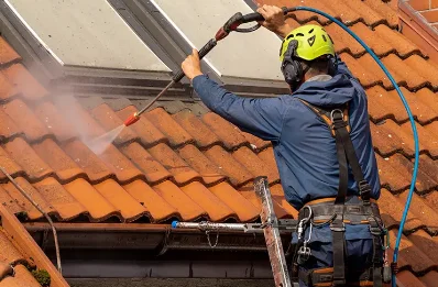 Démoussage et hydrofuge de toiture à Fustignac